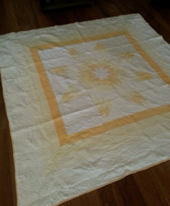 vintage yellow quilt
