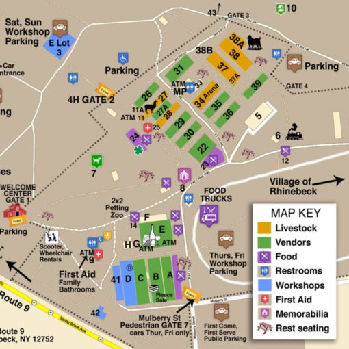 Map of Farmers and Chefs food truck. Area 23