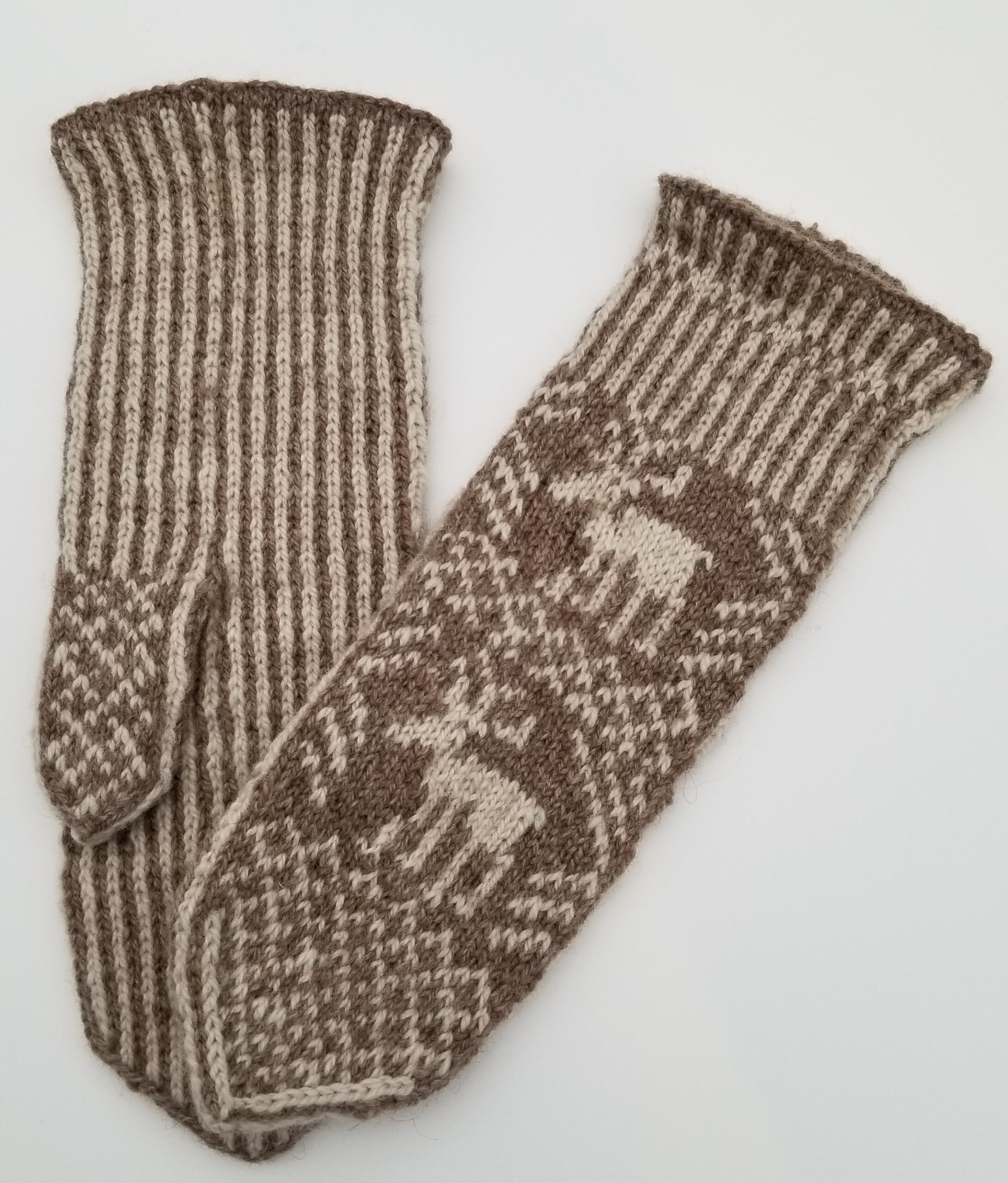 Hand Knit FINNSHEEP Reindeer Mittens from Finland, Adult - Finnsheep ...