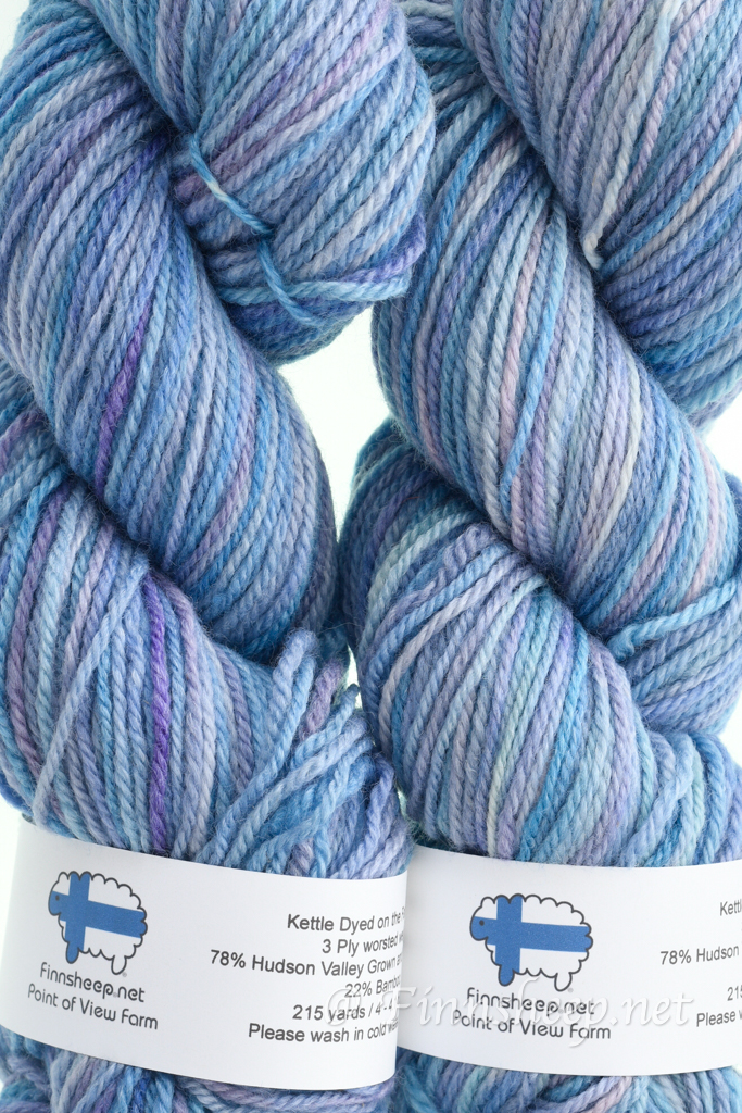 Local WOOL and BAMBOO 3 Ply Seabreeze Variegated Yarn, Worsted Weight  78/22% Blend, 4+ oz, 236 yards -  - Point of View Farm -  Purebred Registered Finnsheep