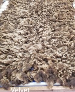 A close up of the fur on a rug