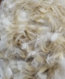 A close up of some white wool