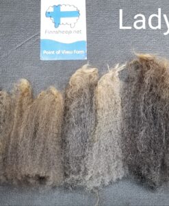 A bunch of hair samples that are on the floor