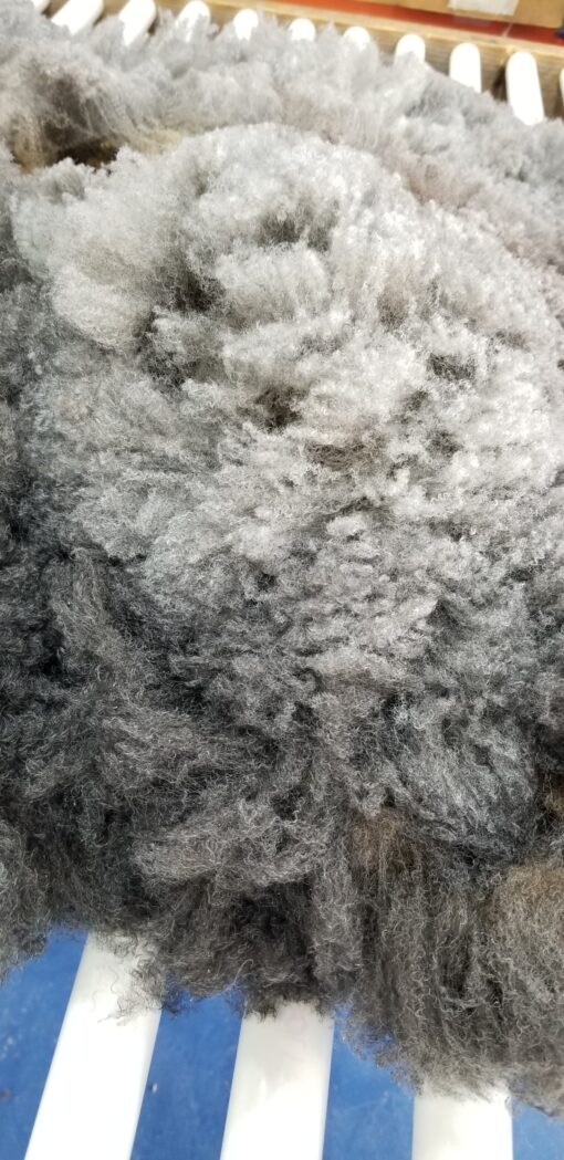 A close up of the wool in the background.