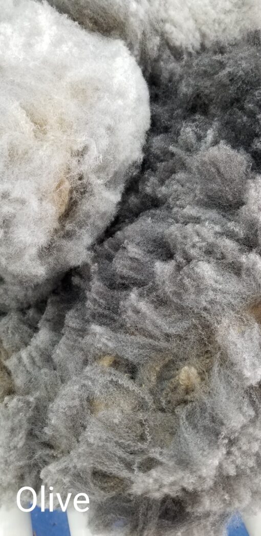 A close up of the wool in the pile.